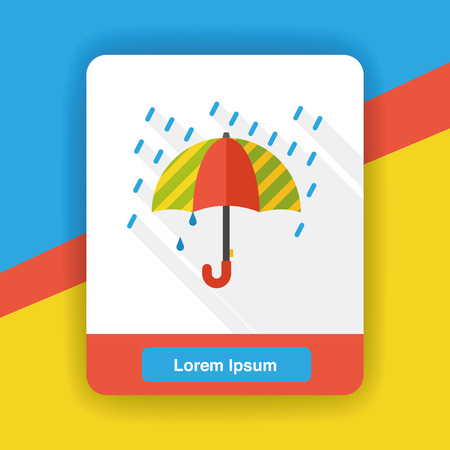 weather umbrella flat iconのイラスト素材