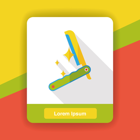 Shavers cut flat iconのイラスト素材