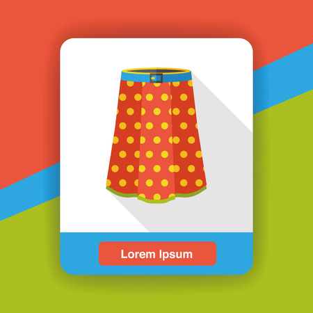 wearing skirt flat iconのイラスト素材