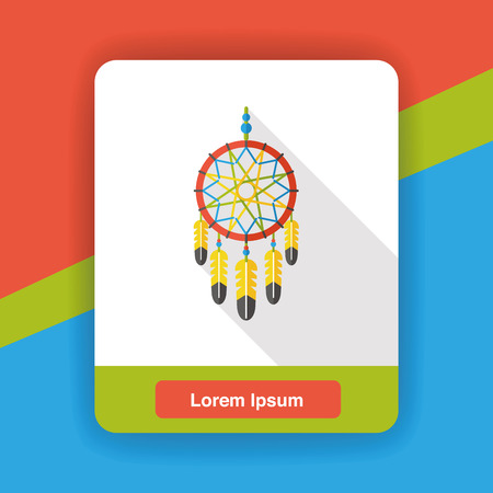Dream catcher flat iconのイラスト素材