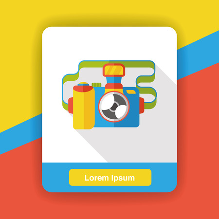 camera film flat iconのイラスト素材