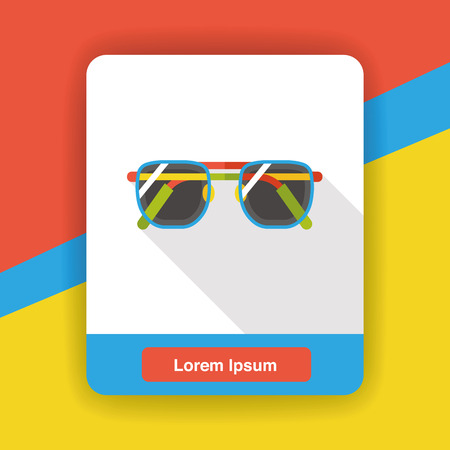 sun glasses flat iconのイラスト素材