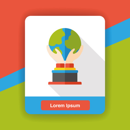 award trophy medal flat iconのイラスト素材