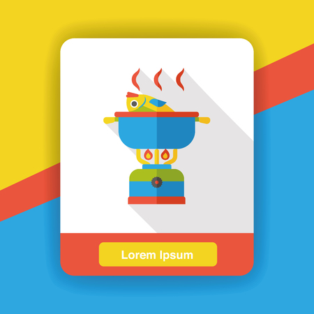 fish food flat iconのイラスト素材