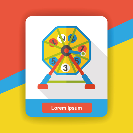 bingo ball flat iconのイラスト素材