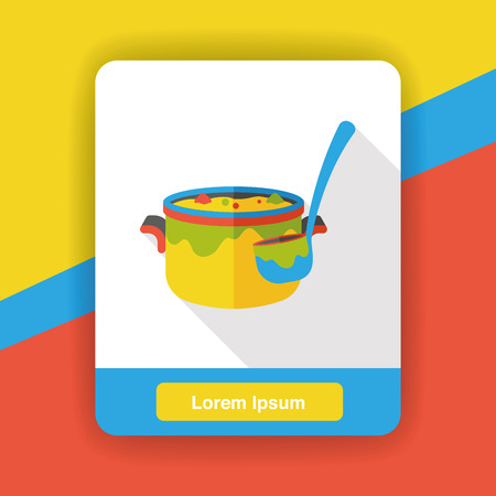 restaurant soup flat iconのイラスト素材