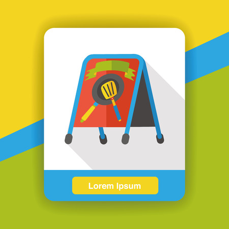 restaurant menu board flat iconのイラスト素材