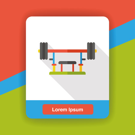 weight lifting flat iconのイラスト素材