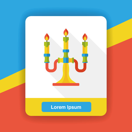Candlestick tool flat iconのイラスト素材