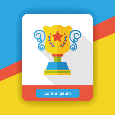 award trophy medal flat iconのイラスト素材