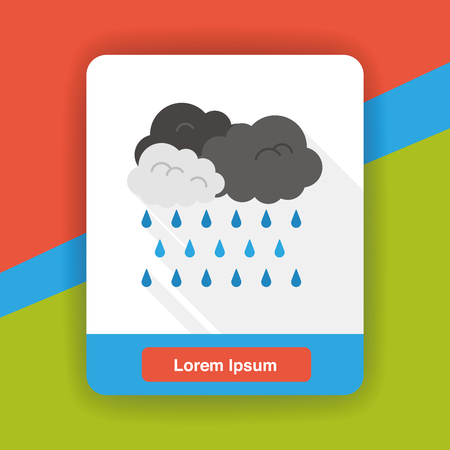 weather raining flat iconのイラスト素材