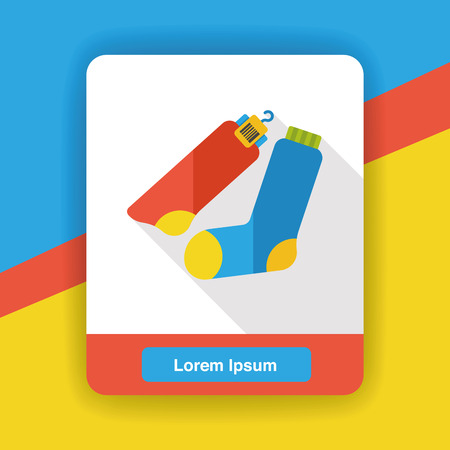 winter socks flat iconのイラスト素材
