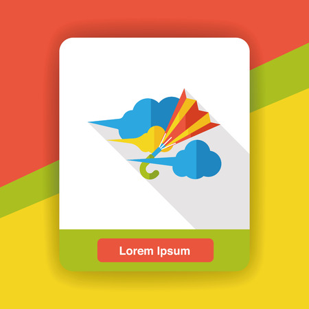 wind umbrella flat iconのイラスト素材