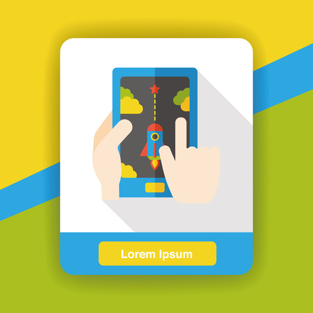 cellphone game flat iconのイラスト素材