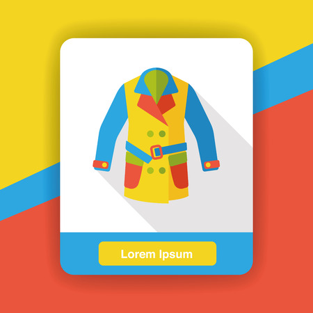 clothes wearing flat iconのイラスト素材