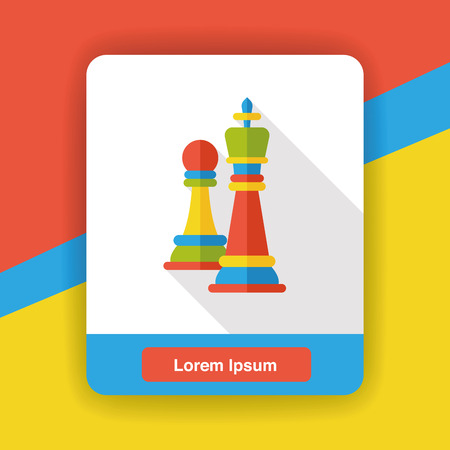 chess game flat iconのイラスト素材