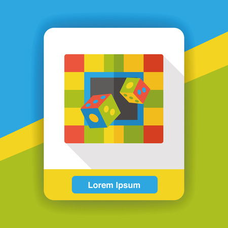dice game flat iconのイラスト素材