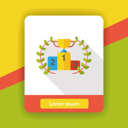 award podium flat iconのイラスト素材