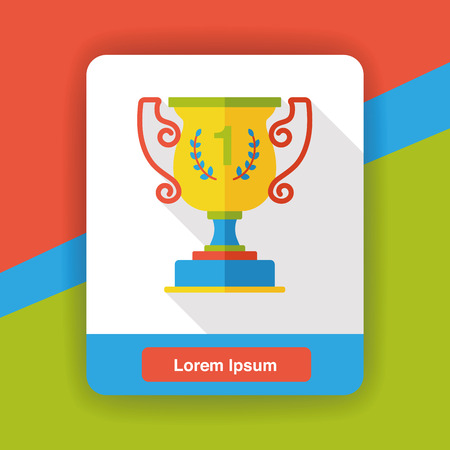 award trophy medal flat iconのイラスト素材