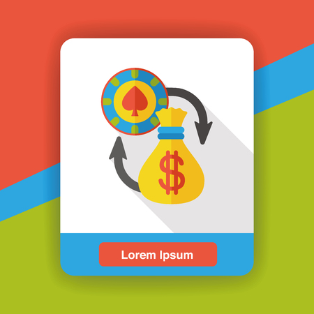 casino money flat iconのイラスト素材