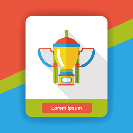 award trophy medal flat iconのイラスト素材
