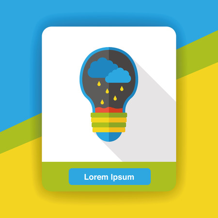 energy bulb flat iconのイラスト素材