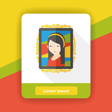 draw painting flat iconのイラスト素材