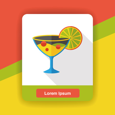 champagne drink flat iconのイラスト素材