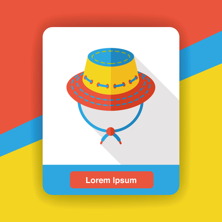 fisherman hat flat iconのイラスト素材