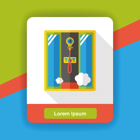 Bathroom Cabinet flat iconのイラスト素材