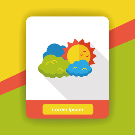 weather sunny flat iconのイラスト素材