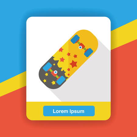 skate board flat iconのイラスト素材