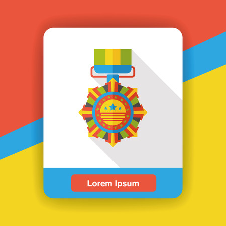 award trophy medal flat iconのイラスト素材