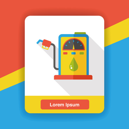 fuel gasoline flat iconのイラスト素材