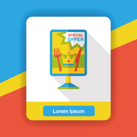 restaurant menu board flat iconのイラスト素材