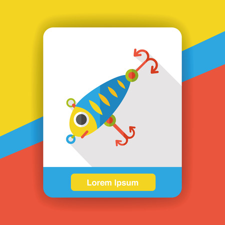 fishing bait flat iconのイラスト素材