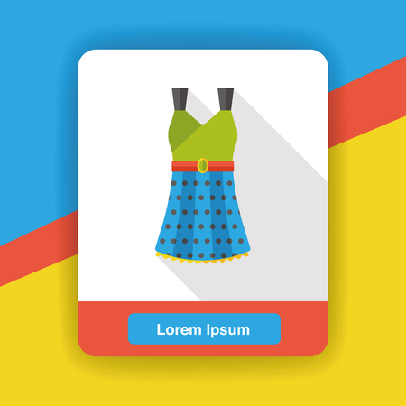 clothes dress flat iconのイラスト素材