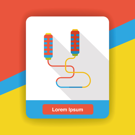 skipping-rope flat iconのイラスト素材