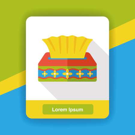tissue papper flat iconのイラスト素材