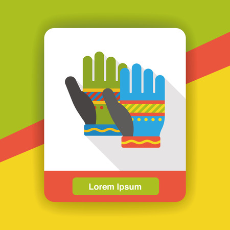 winter glove flat iconのイラスト素材