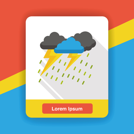 weather raining flat iconのイラスト素材