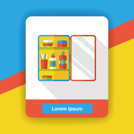 Bathroom Cabinet flat iconのイラスト素材