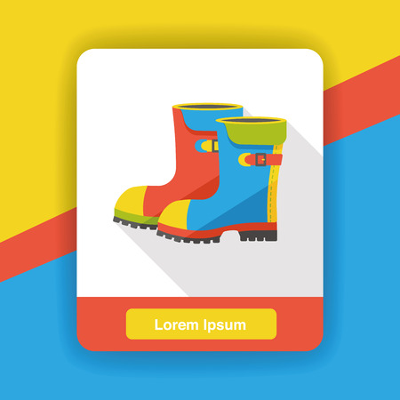 wearing shoes flat iconのイラスト素材
