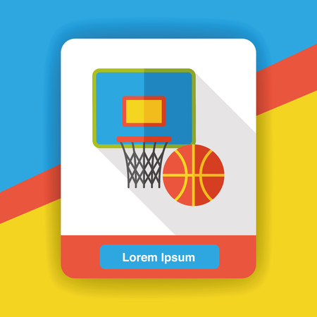 basketball game flat iconのイラスト素材