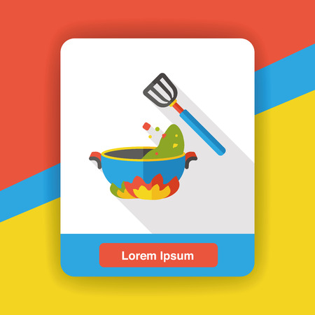 dinner food flat iconのイラスト素材
