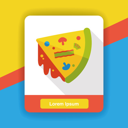 food pizza flat iconのイラスト素材