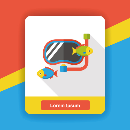 Goggles swimming flat iconのイラスト素材