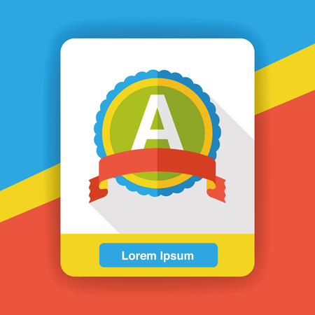 award trophy medal flat iconのイラスト素材