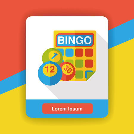 bingo ball flat iconのイラスト素材