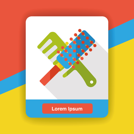 clean comb flat iconのイラスト素材